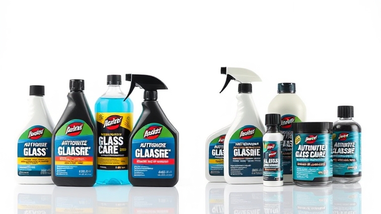 Comparison of methods for water-repellent car glass: NOMA combo, standalone products, shop services, illustrated comparison table